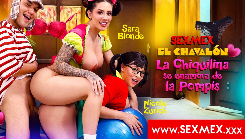 CHIQUILINA FELL IN LOVE WITH TUSHY . Nicole Zurich y Sara Blonde